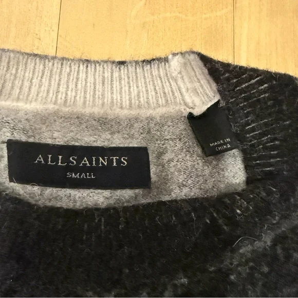 All Saints Fayde Logo Alpaca & Wool Blend Sweater - Picture 3 of 6